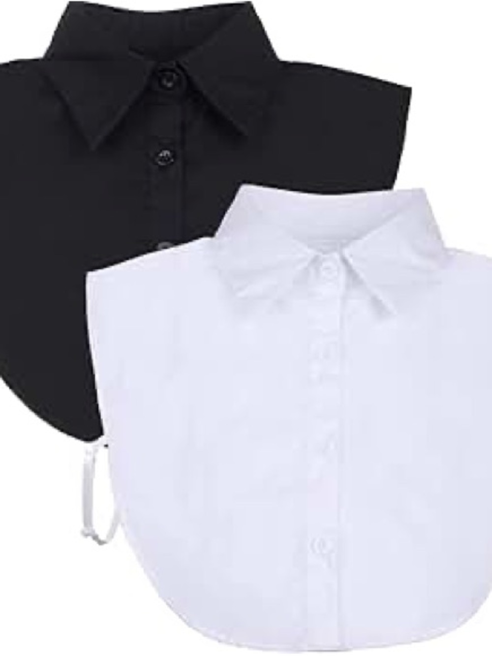 Dickey Removable Shirt Faux Collar Bib - Black & White